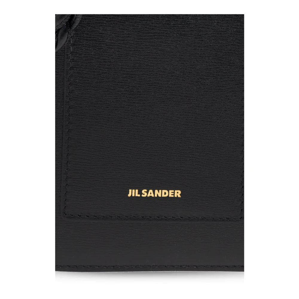 Jil Sander Leren telefoonhoes Black Dames