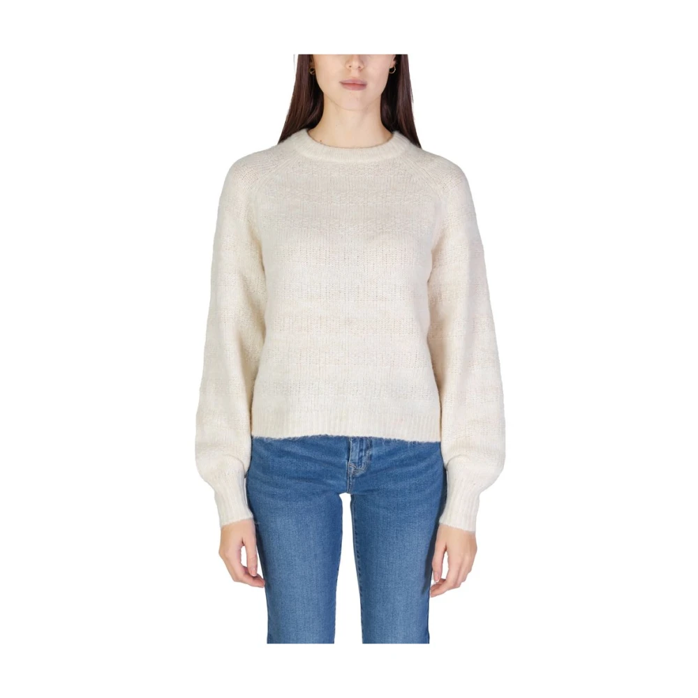 Only Polyester Pullover Dames Sweatshirt Herfst Winter Collectie Beige Dames
