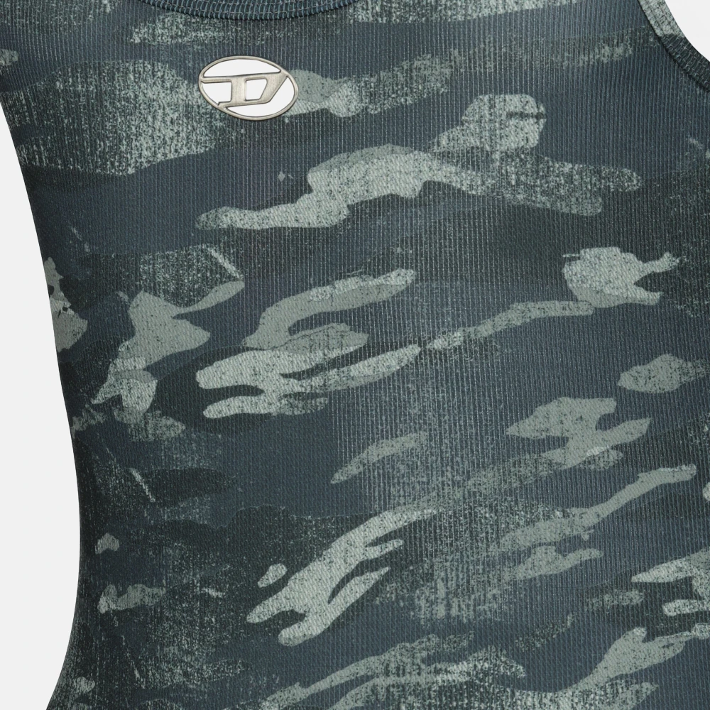 Diesel Militaire Stijl Badpak Ut-body-utlt Gray Dames