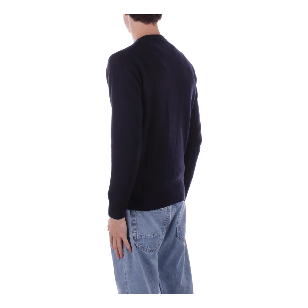 Saint Barth Logo Front Sweaters Blue Heren