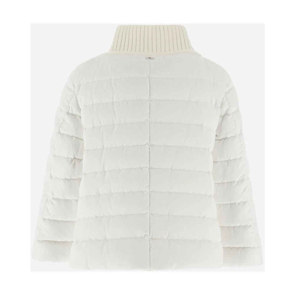 Herno Dusty Velvet Resort Jas White Dames
