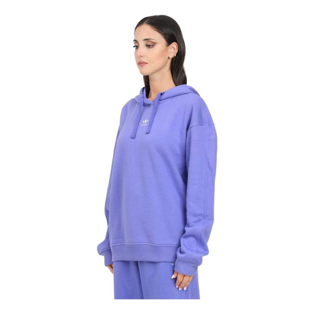 adidas Originals Paarse Essentials Fleece Hoodie Vrouwen Purple Dames