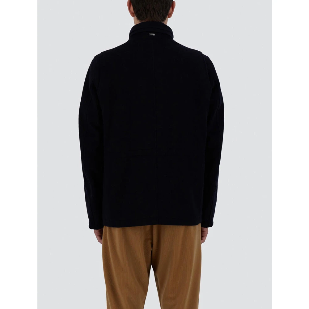 Herno Blauwe Jas met Rits Blue Heren