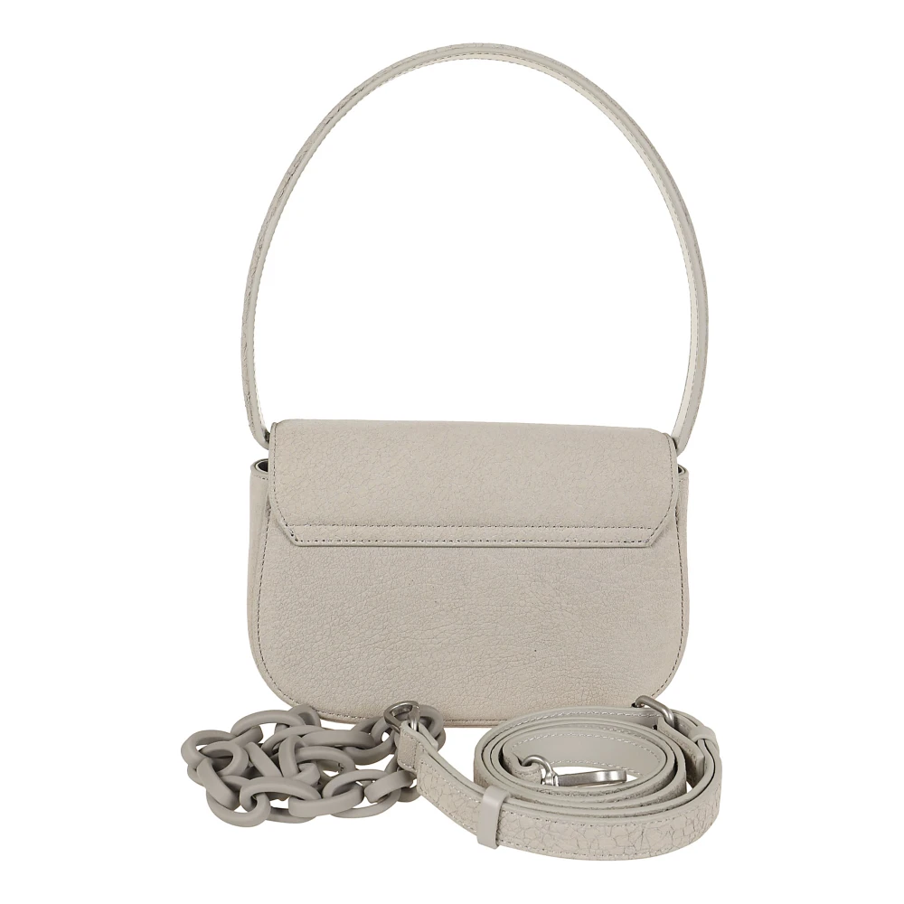 Diesel Grijze Leren Handtas Beige Dames