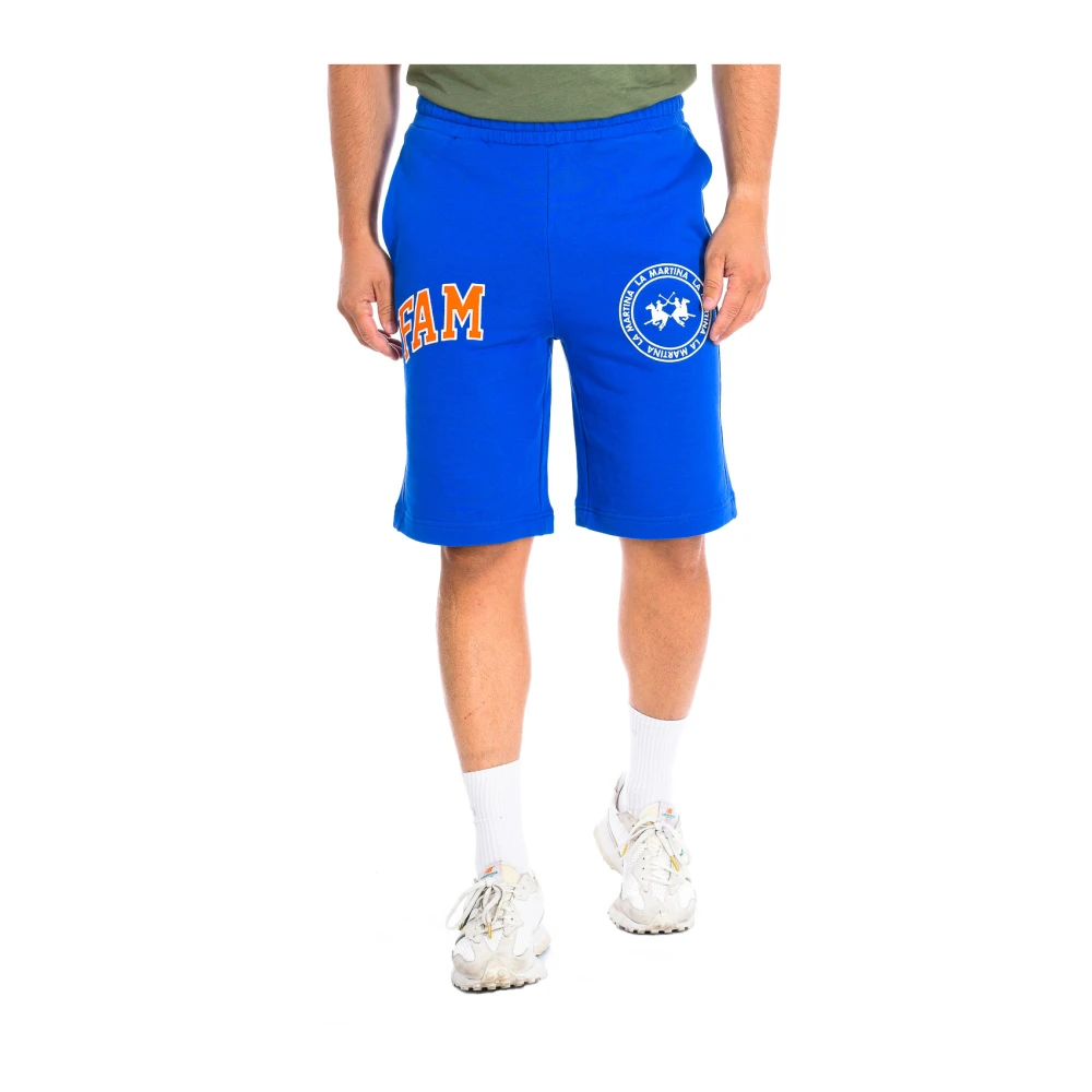 LA MARTINA Sportieve Shorts Blue Heren