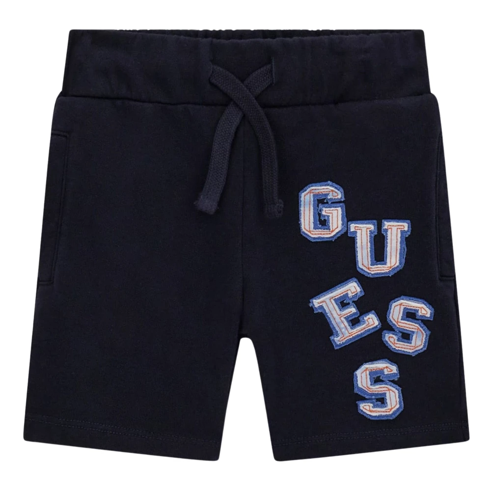 Guess Boys Blue Shorts, 6 Y, Logo Bermuda Shorts