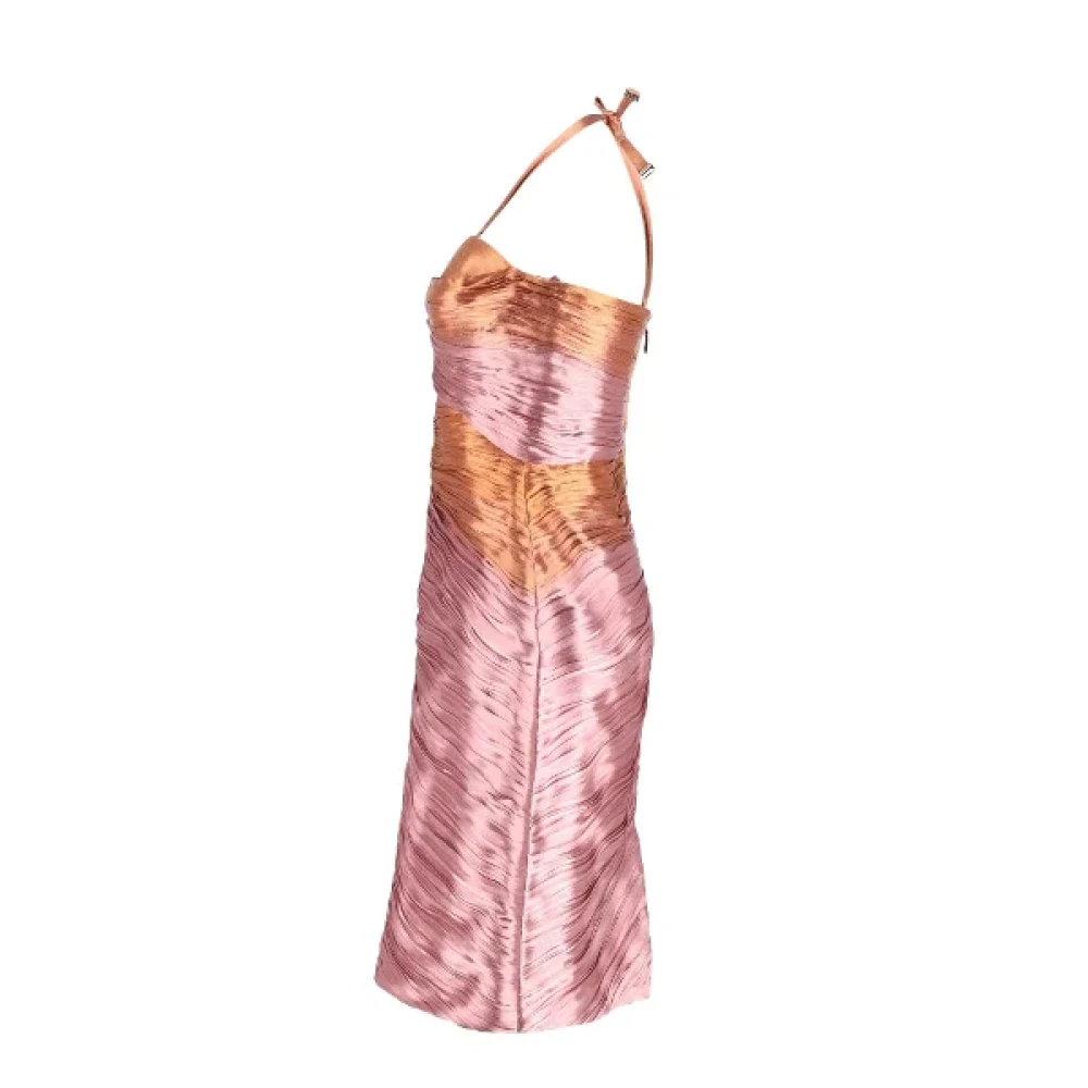 Burberry Vintage Pre-owned Polyester dresses Pink Dames