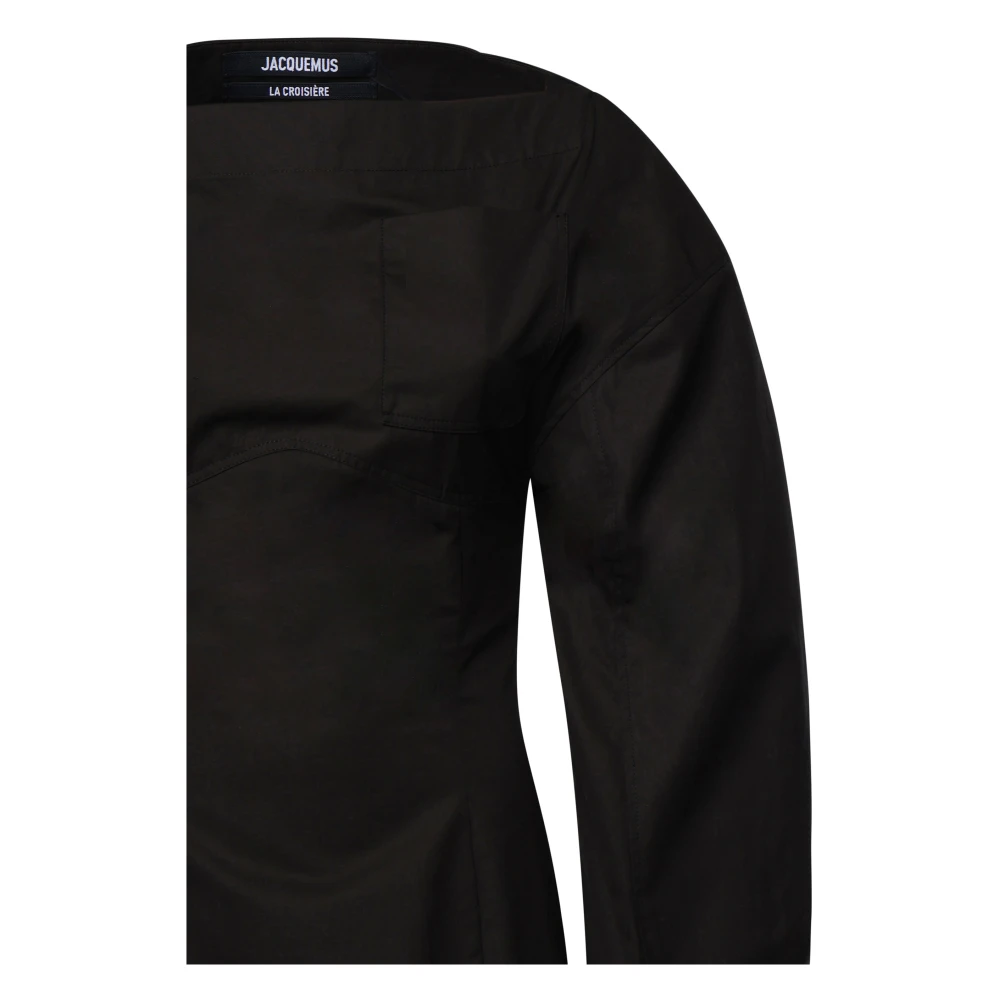 Jacquemus Zwarte Overhemdjurk LA Robe Chemise Black Dames