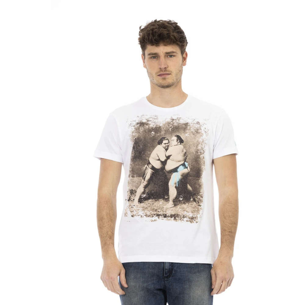 Trussardi Hombre Blanco - Camiseta Manga Corta Cuello Redondo - Tops - 2XL - Camiseta Manga Corta Cuello Redondo