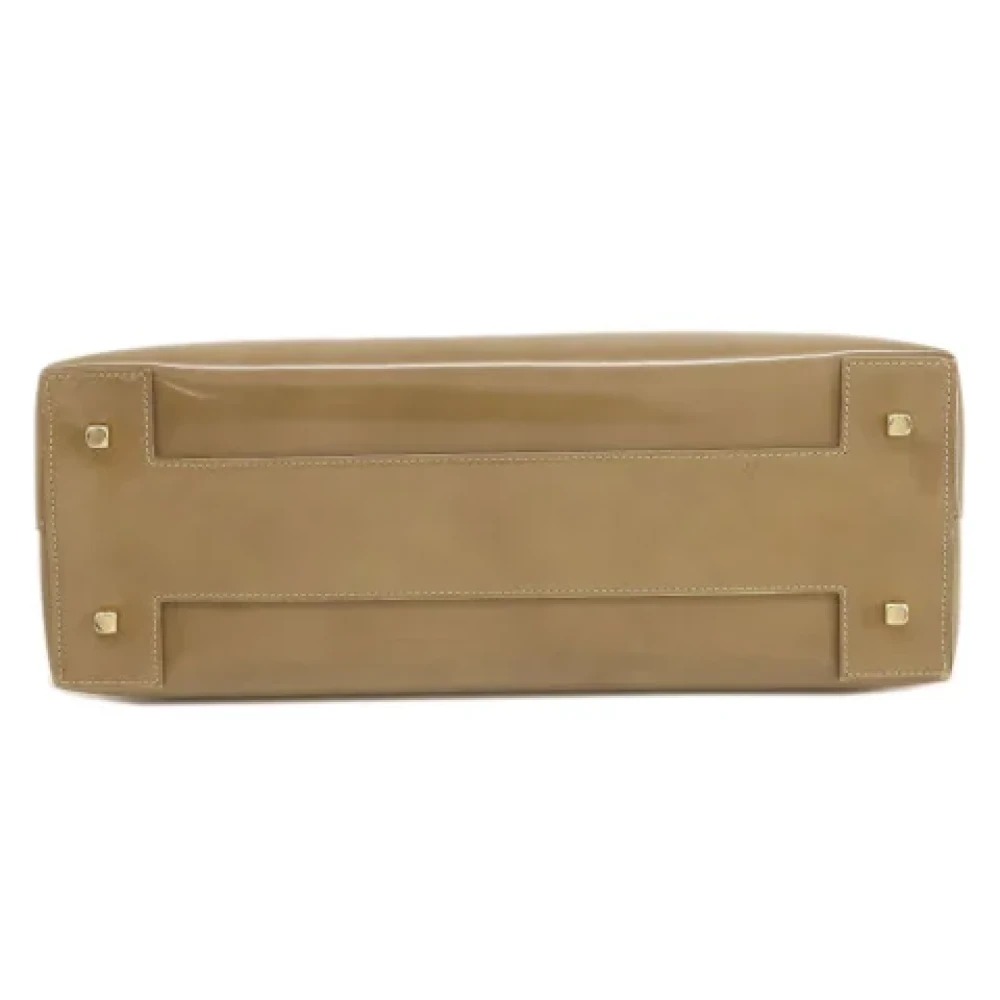 Salvatore Ferragamo Pre-owned Leather handbags Beige Dames