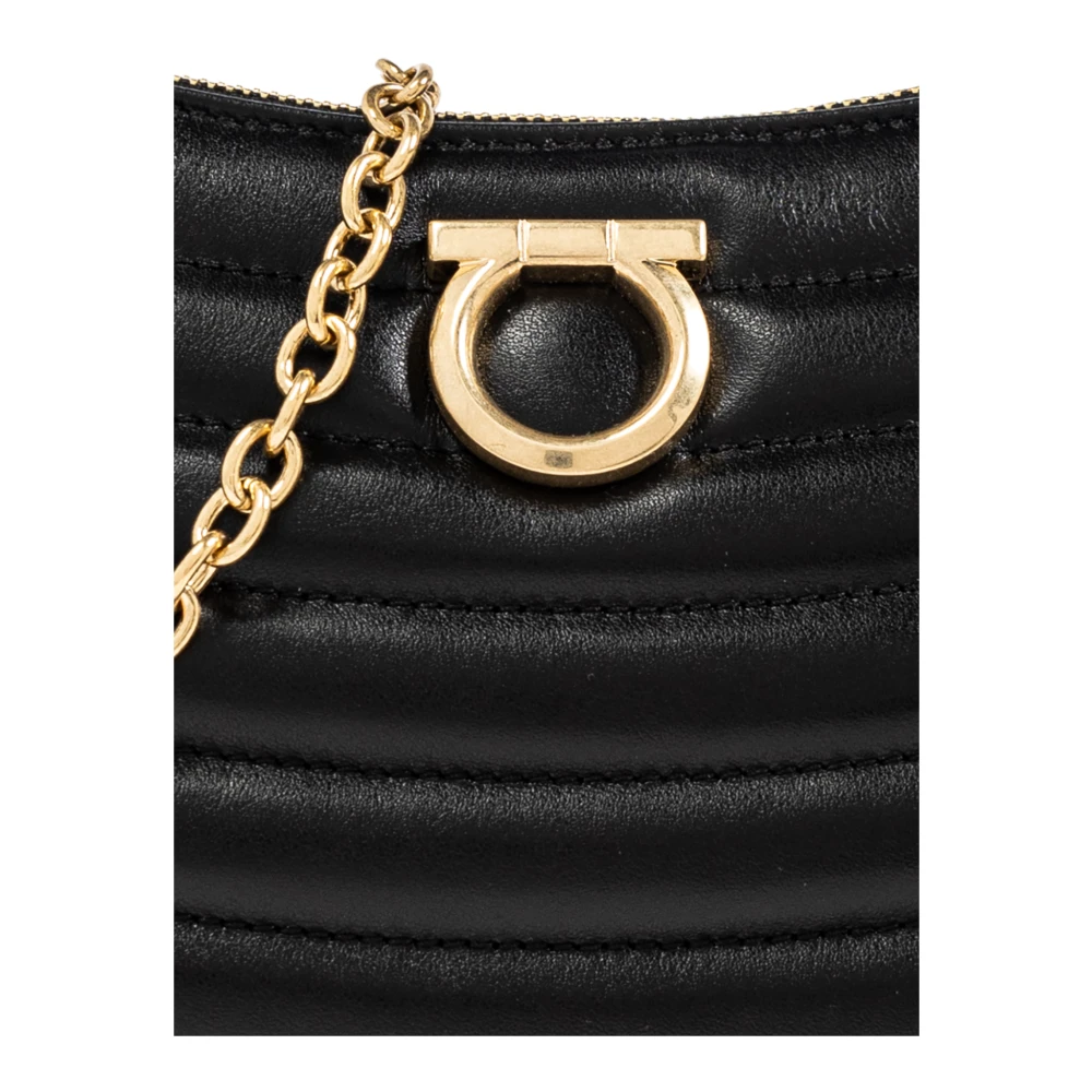 Salvatore Ferragamo Schoudertas Black Dames