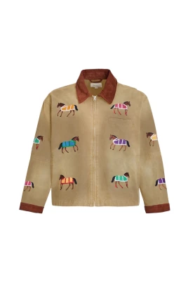 Lariat Häst Broderad Arbetsjacka