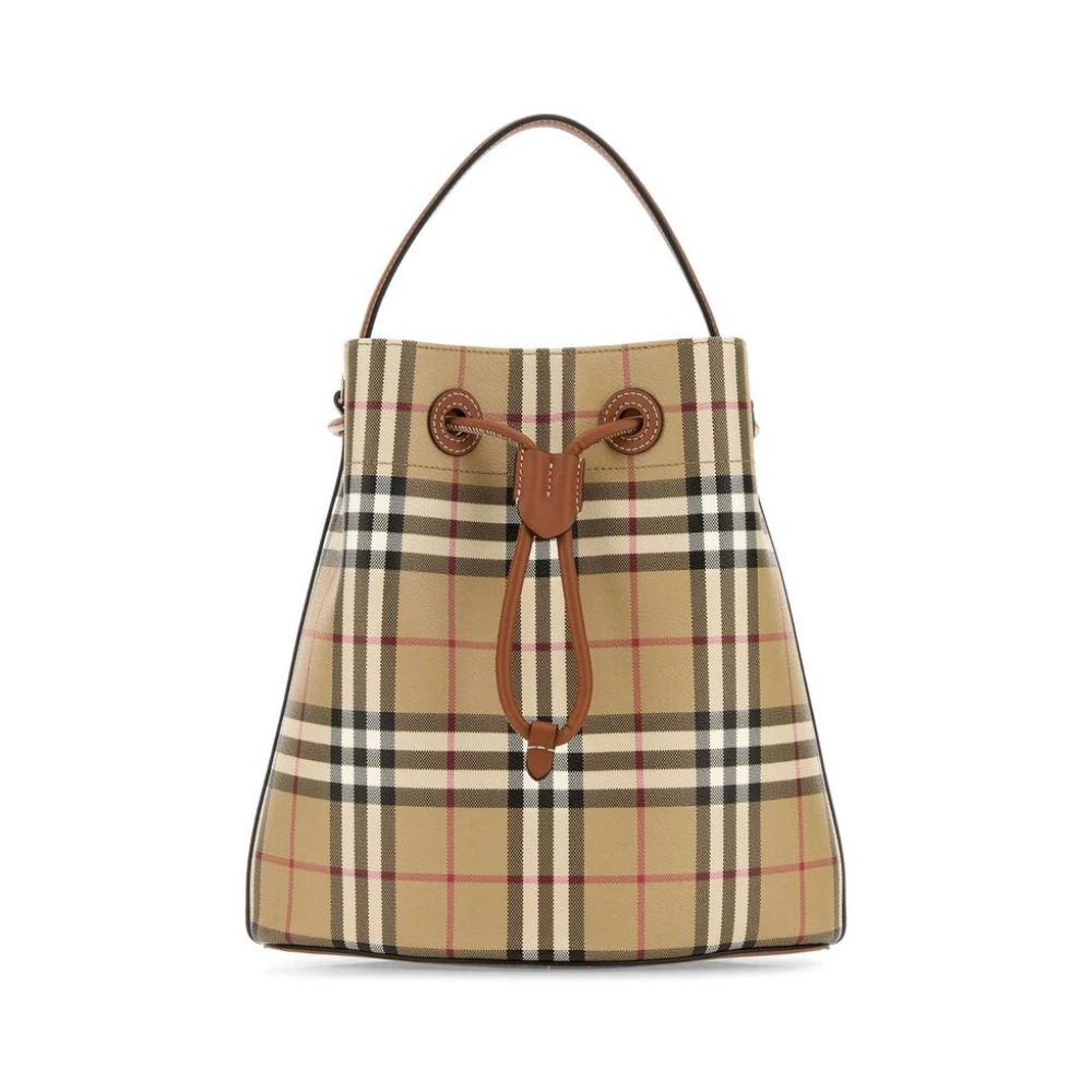 Burberry Vintage Check Trekkoord Tas Beige Dames