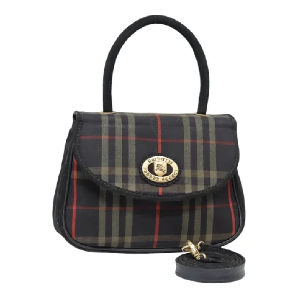 Burberry Vintage Pre-owned Canvas handbags Blue Dames