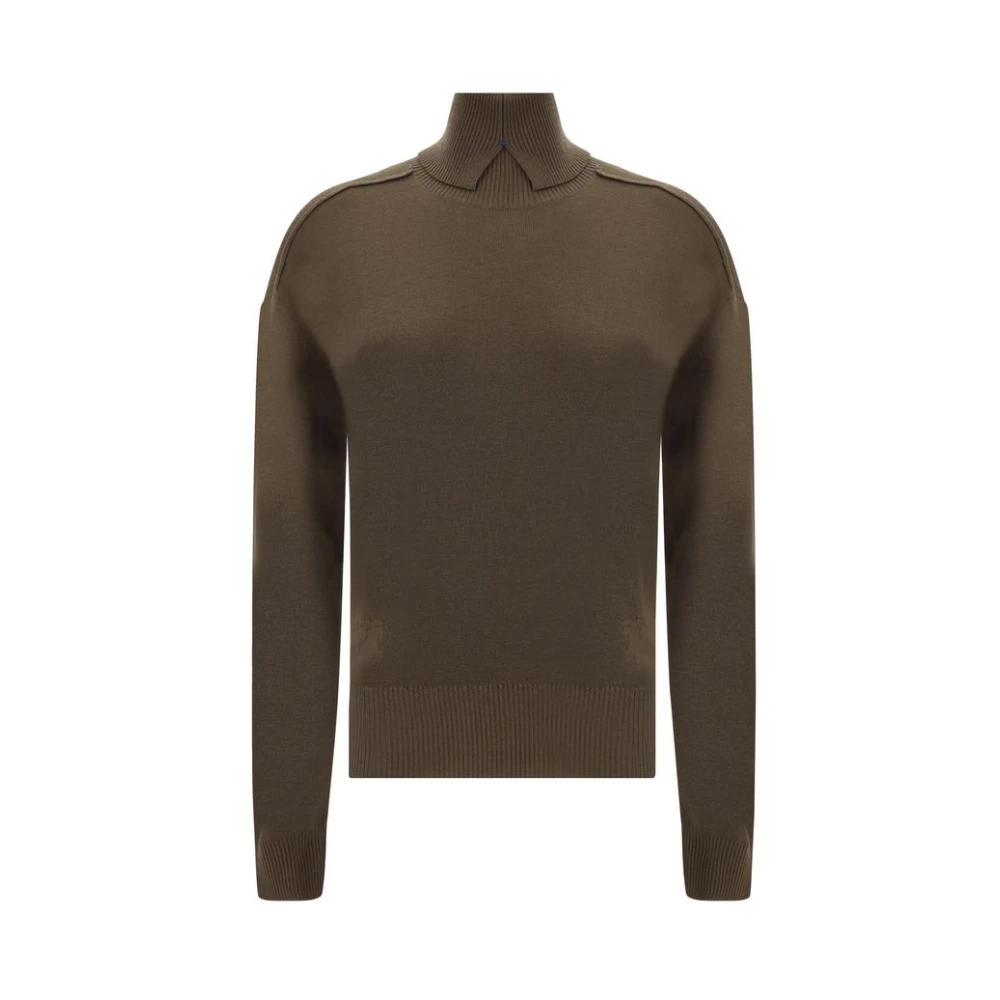 Burberry Geribbelde wollen coltrui Green Dames