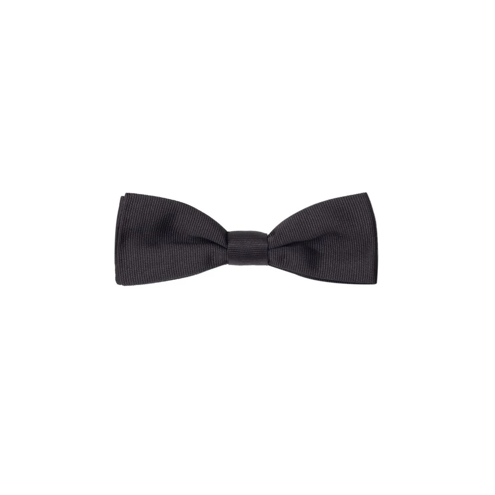 Dolce & Gabbana Uomo Nero Set Di Cravatta In Seta Nera Di Lusso
