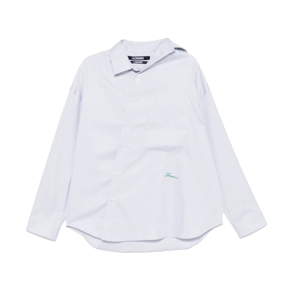 Jacquemus Geruite Overhemd Gray Heren