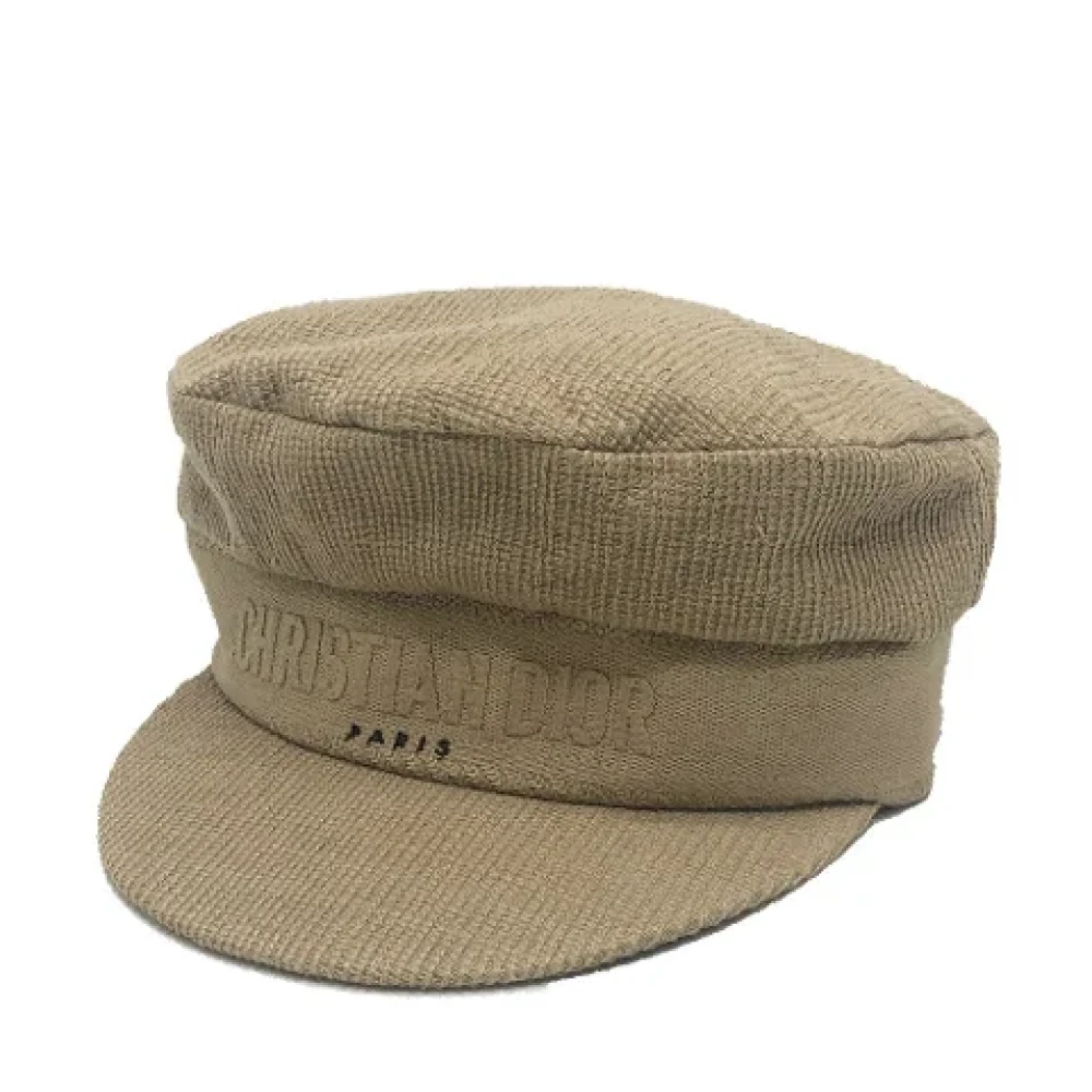Dior Vintage Pre-owned Cotton hats Beige Dames