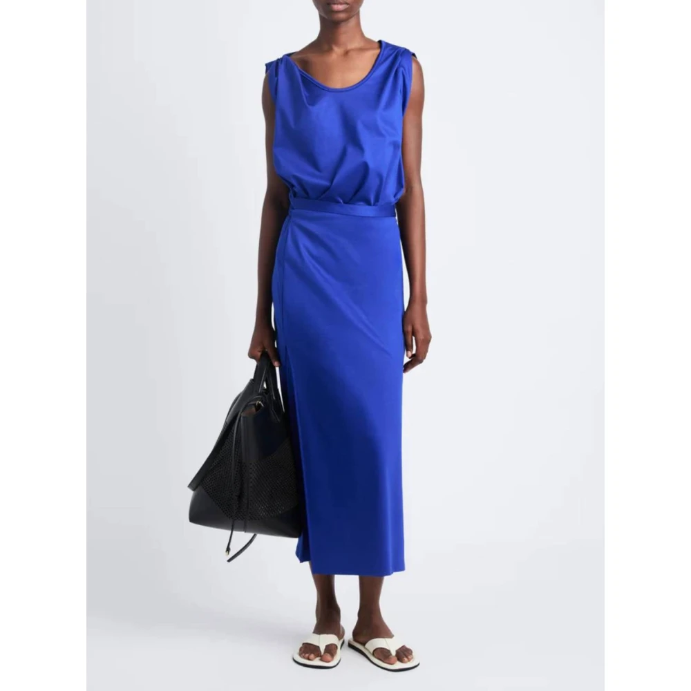 Proenza Schouler Kobaltblauwe Eco Katoenen Jurk Blue Dames