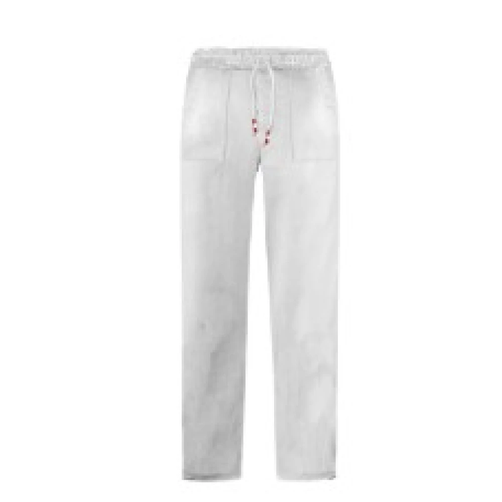 Mc2 Saint Barth White Stylish Trousers - Male - Straight Trousers - M - Trousers