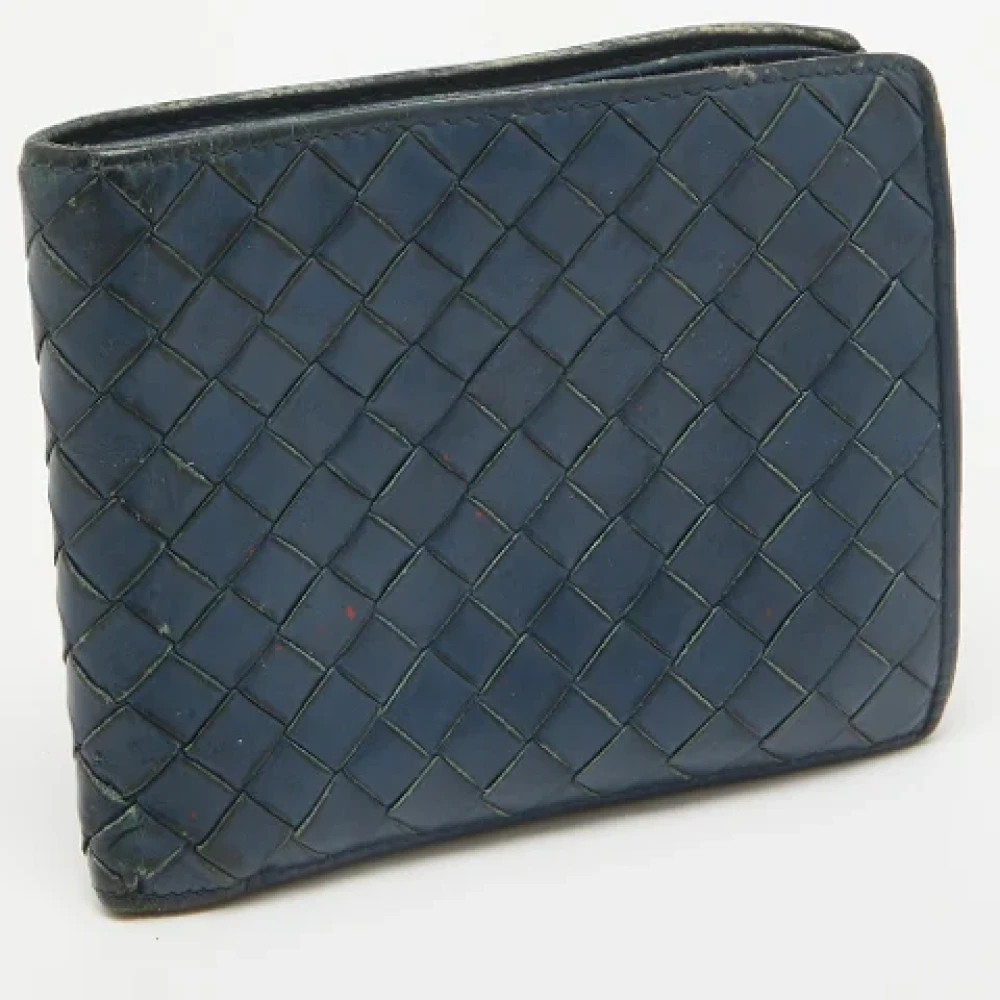 Bottega Veneta Vintage Pre-owned Leather wallets Blue Heren