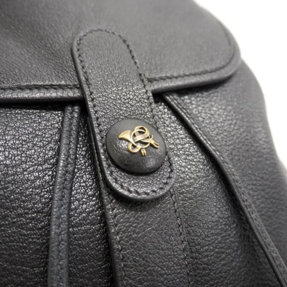 Hermès Vintage Pre-owned Leather backpacks Black Heren
