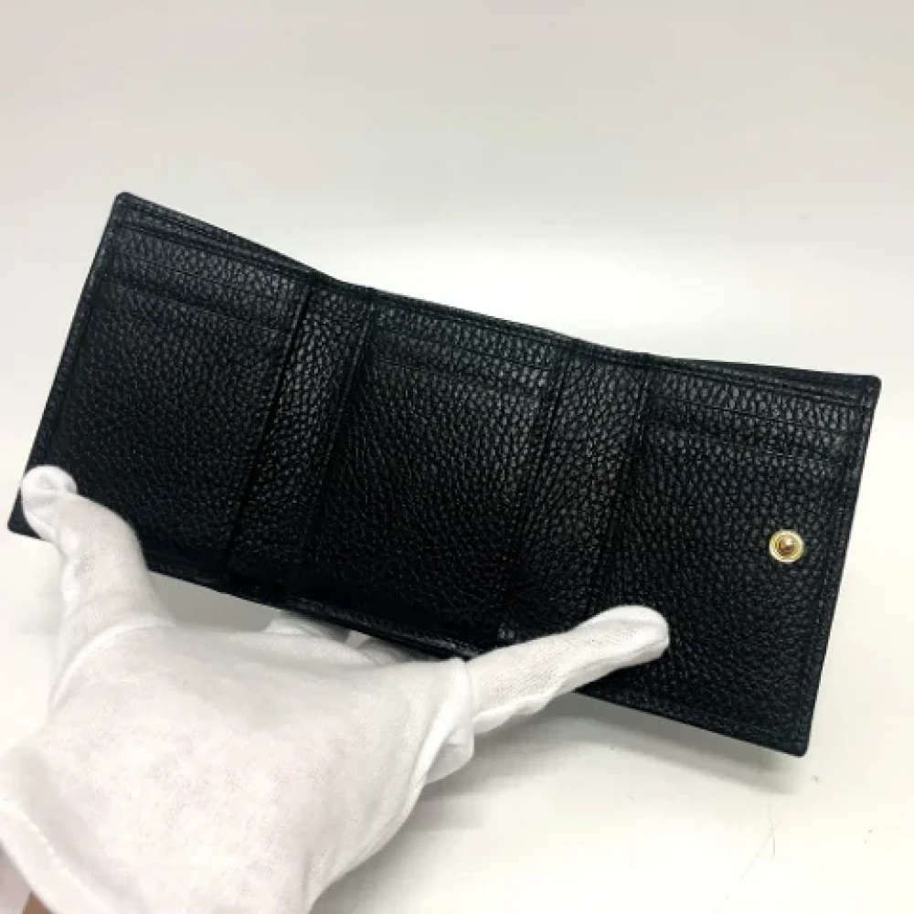 Gucci Vintage Pre-owned Leather wallets Black Dames