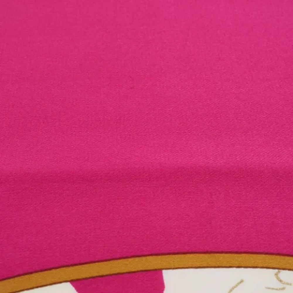 Chanel Vintage Pre-owned Silk scarves Pink Dames