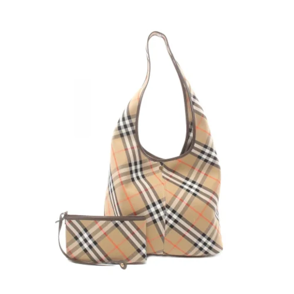 Burberry Vintage Pre-owned Canvas shoulder-bags Beige Dames