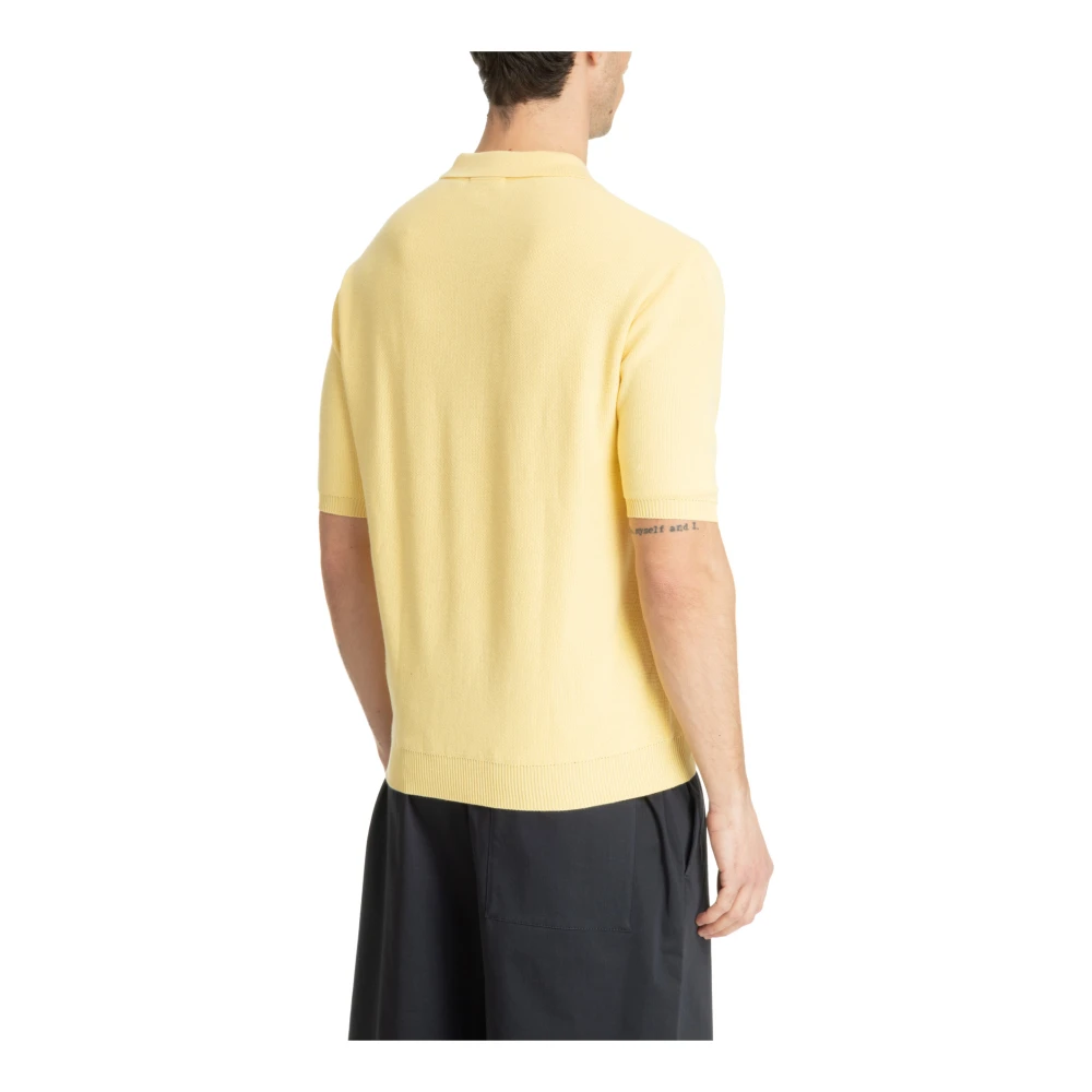 Gcds Effen Logo Polo Shirt Yellow Heren