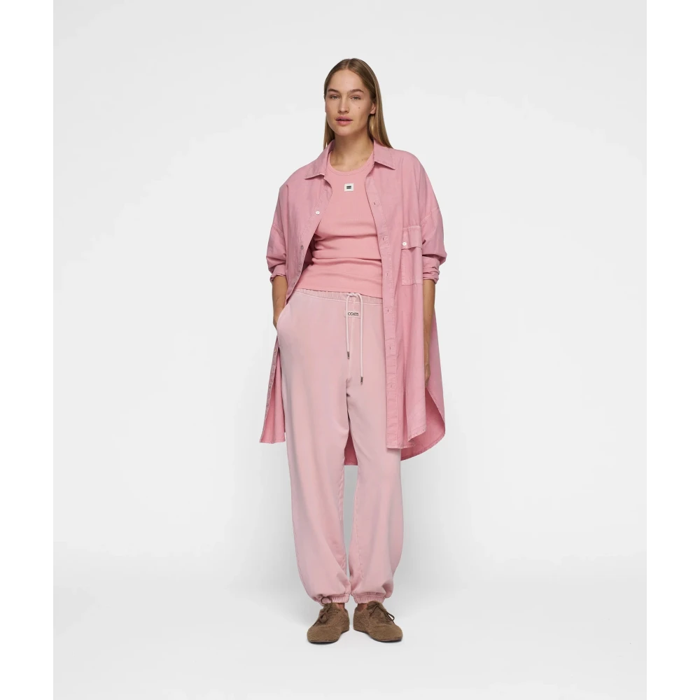 10Days Oversized Biologisch Katoenen Poplin Overhemd Pink Dames