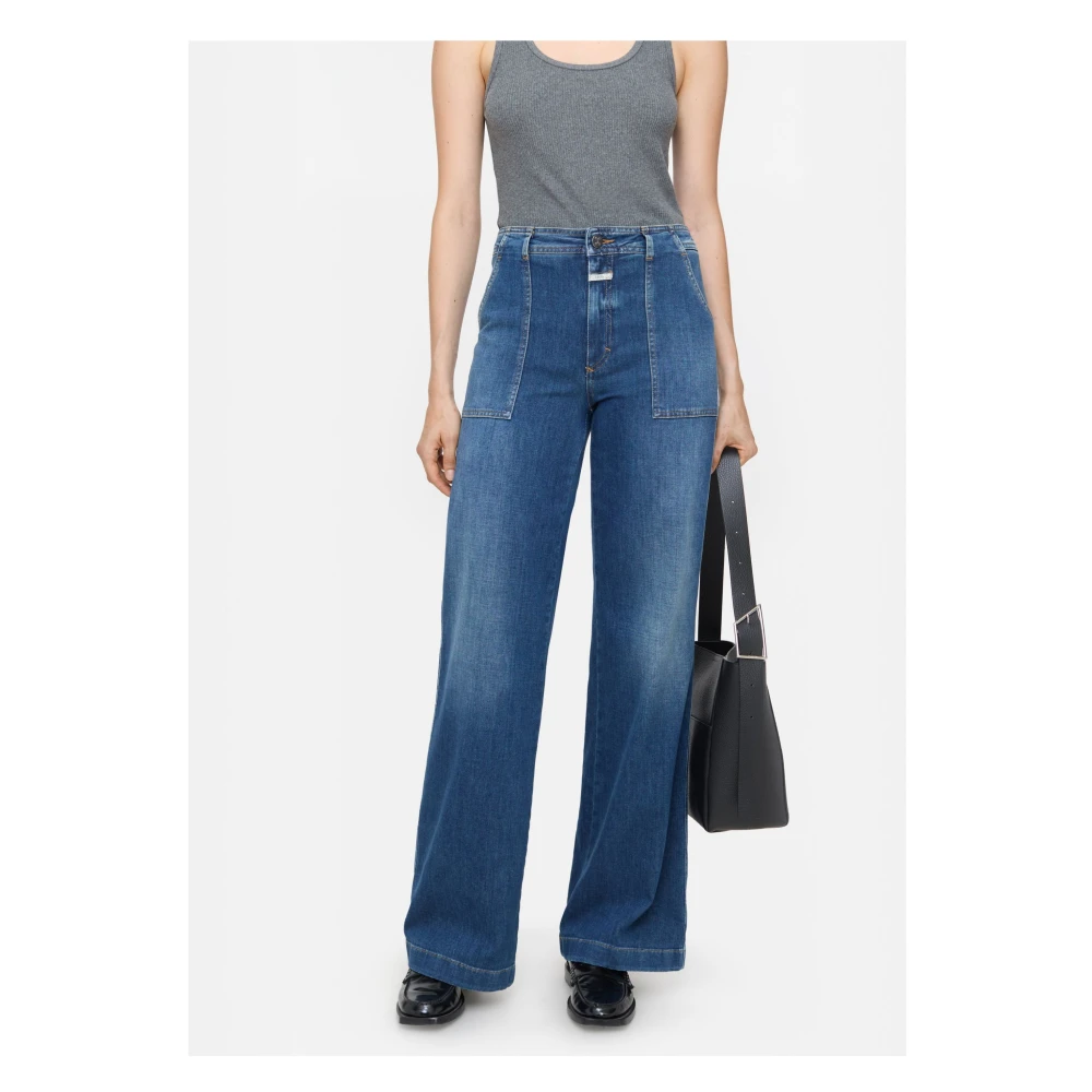 closed Aria Blauwe Stijlvolle Top Blue Dames