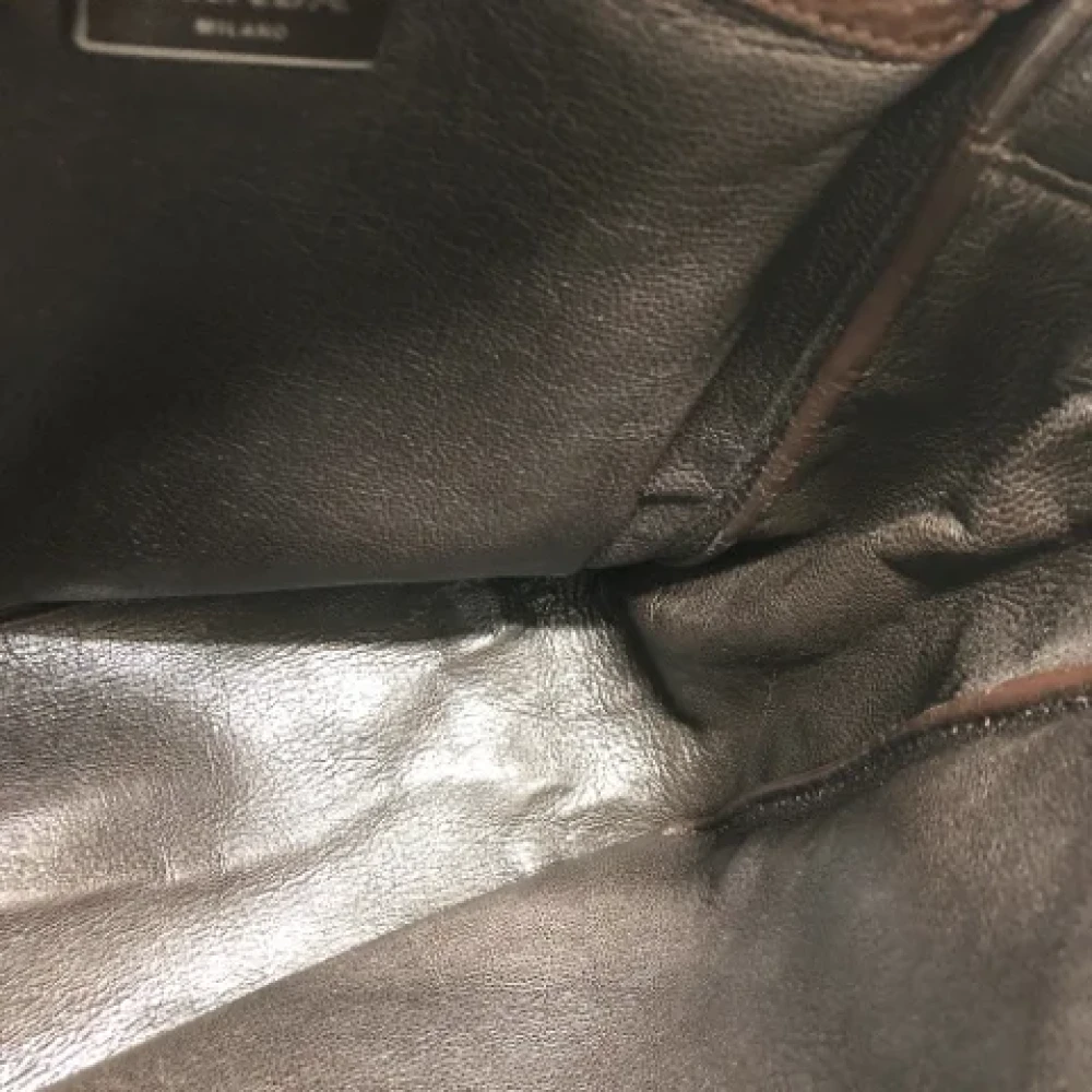 Prada Vintage Pre-owned Leather prada-bags Brown Dames