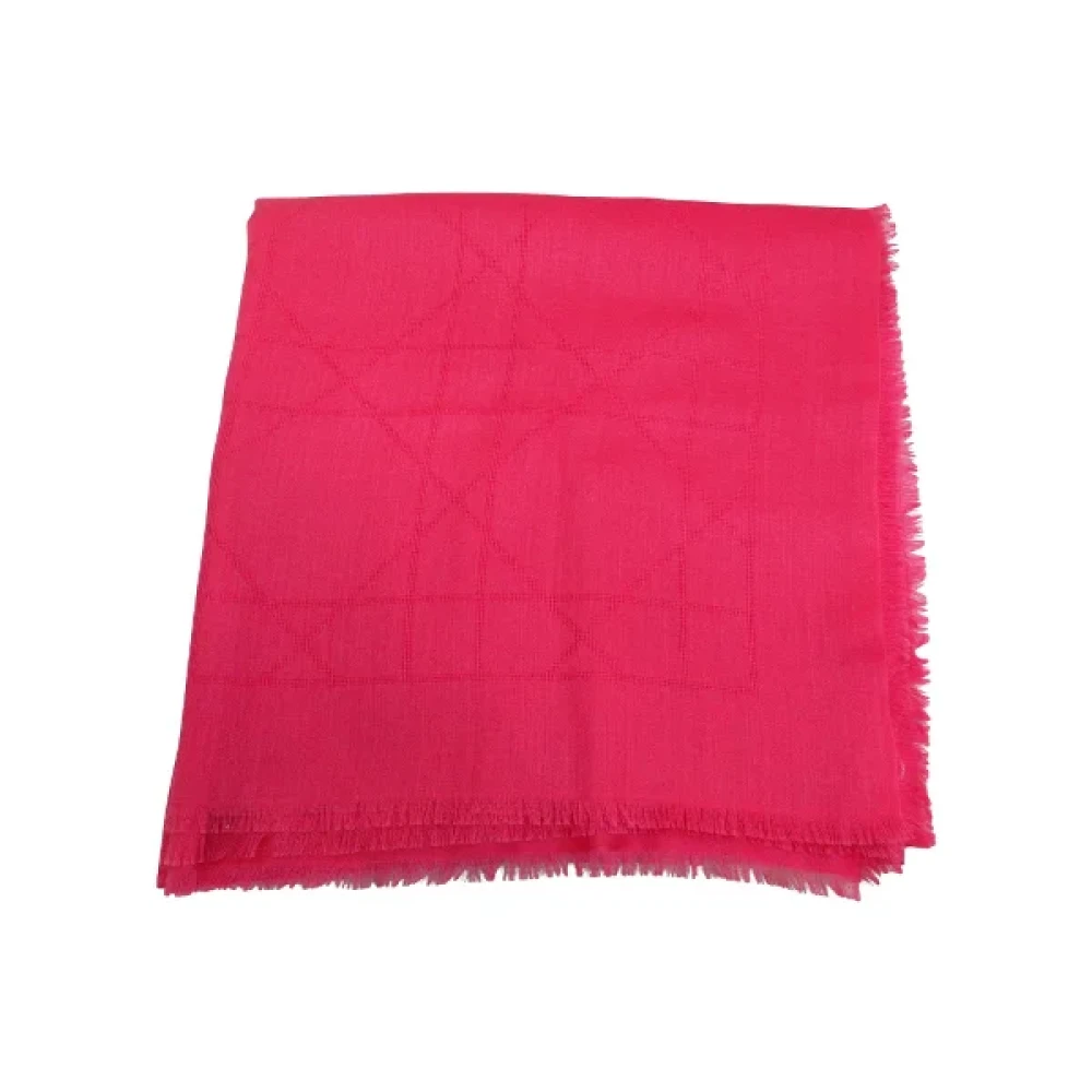 Dior Vintage Pre-owned Silk scarves Pink Dames
