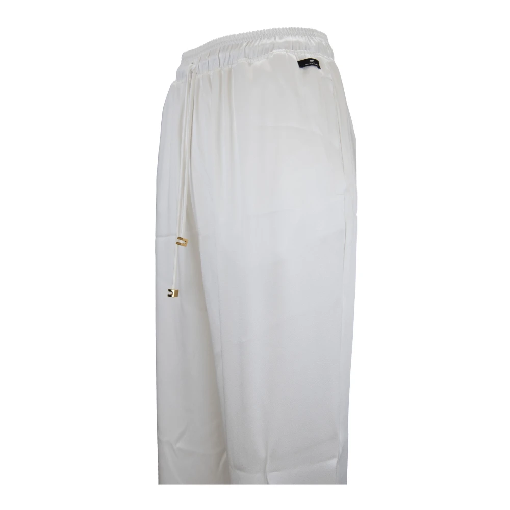 Elisabetta Franchi Casual Stijl Dames Strik Taille Broek White Dames