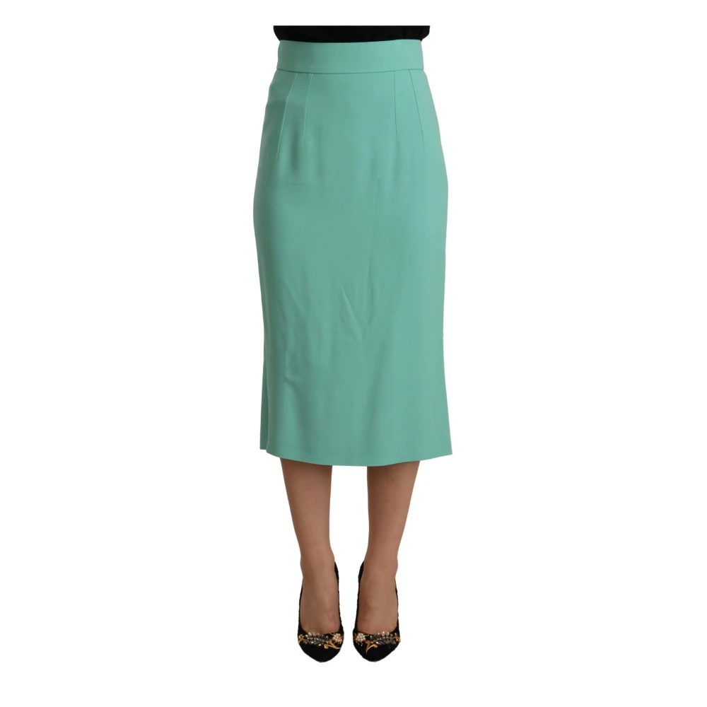 Dolce & Gabbana Women's Green Midi Skirts, 3XL, Pencil Cut Midi Skirt