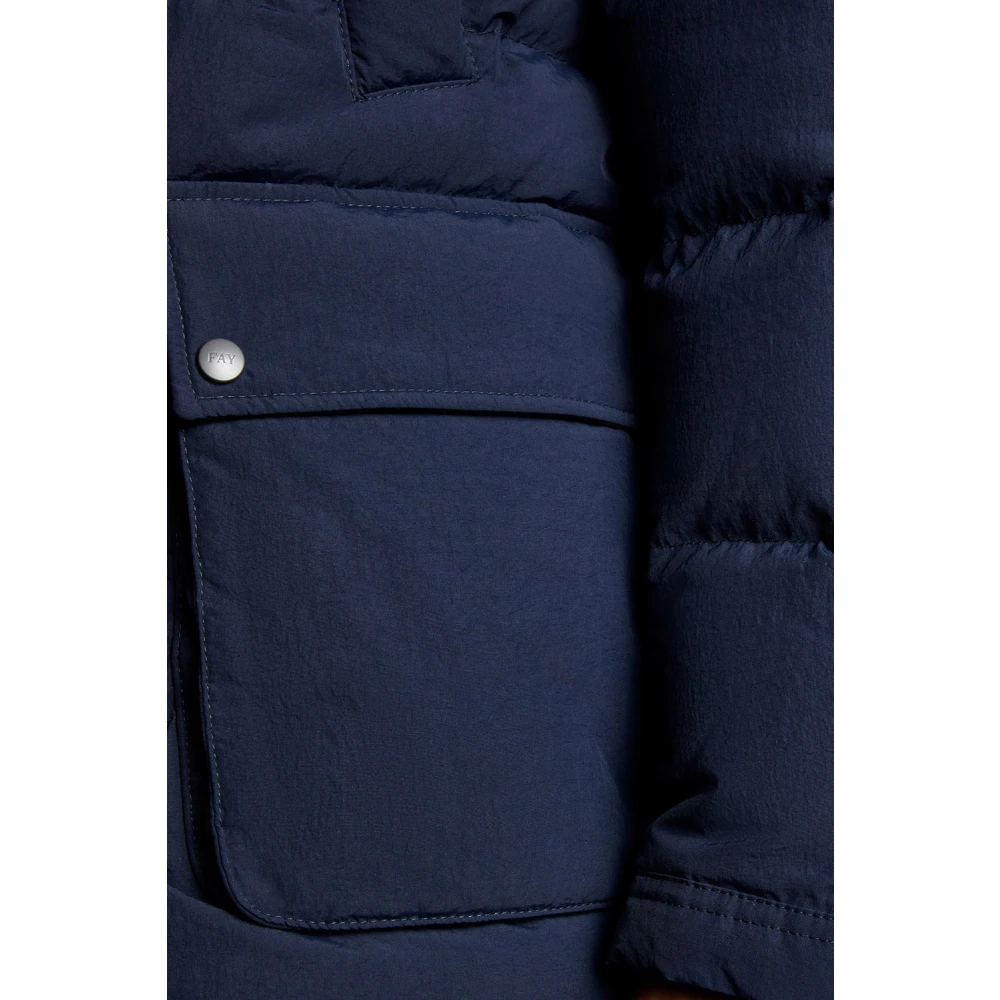 Fay Blauwe Dubbele Voorkant Pufferjas Blue Heren