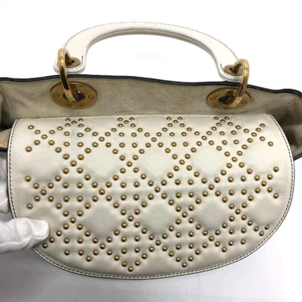 Dior Vintage Pre-owned Leather dior-bags White Dames