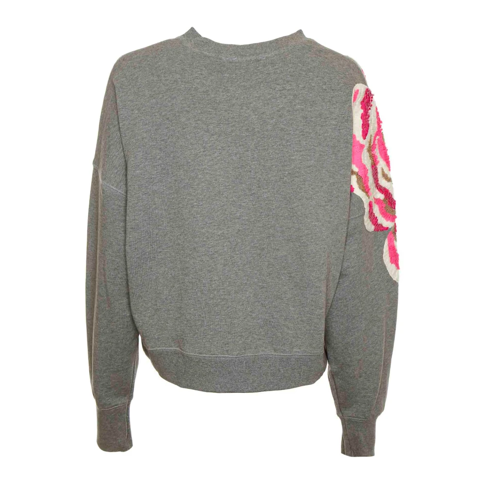 Essentiel Antwerp Pailletbloem Sweatshirt Gray Dames