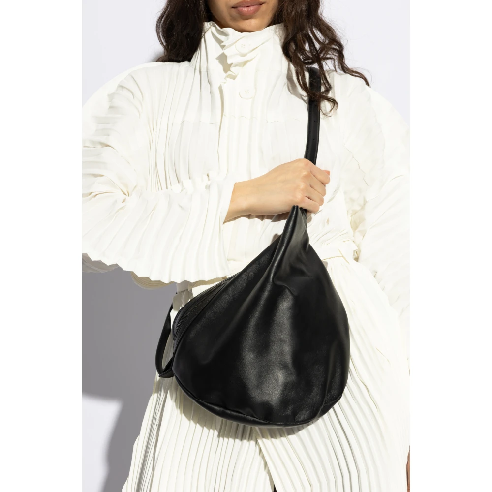 Yohji Yamamoto Leren tas Black Unisex