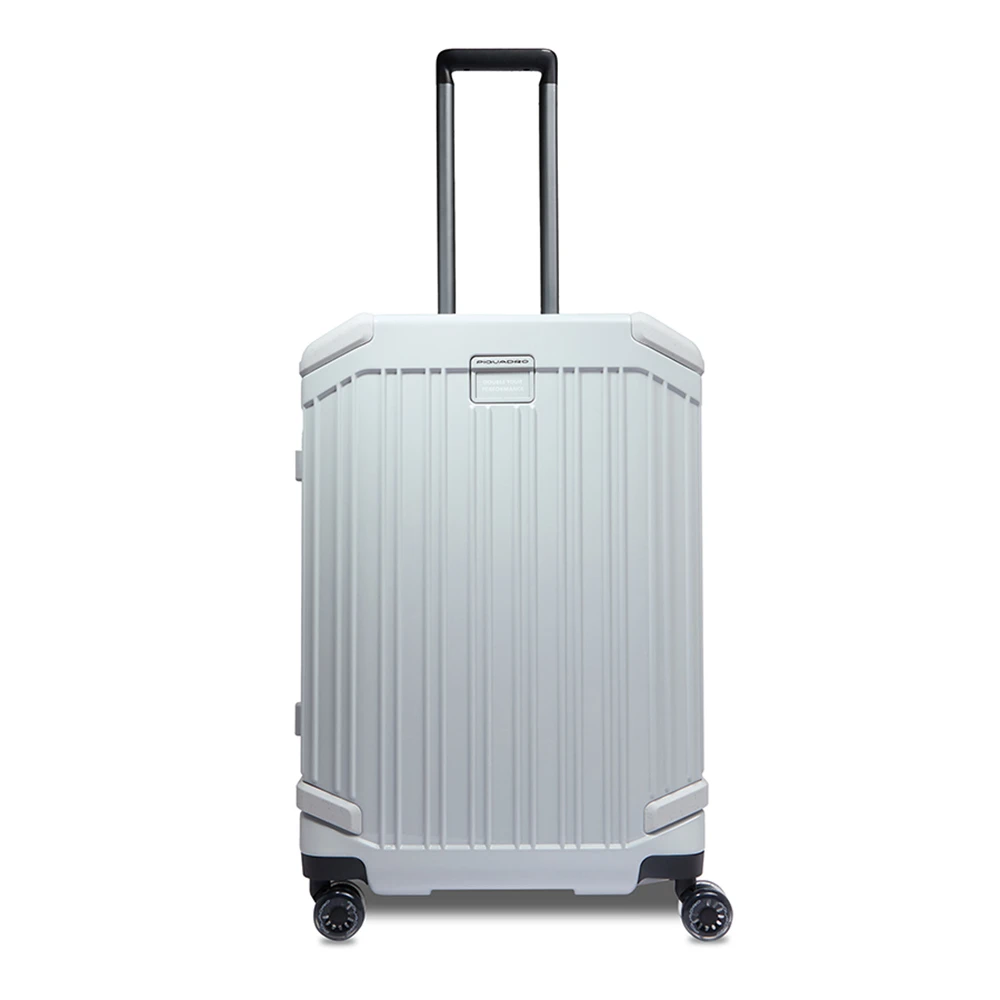 Piquadro Unisex Blanc Valises, Taille: One Size Medium Size, 4 Wheel Suitcase