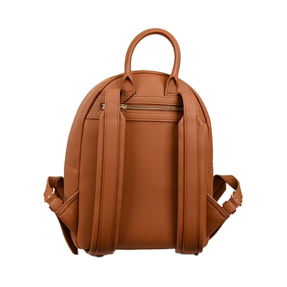 Love Moschino Bruine Lettertype Rugzak met Ritssluiting Brown Dames