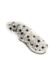 Rhinestone Panther Brooche