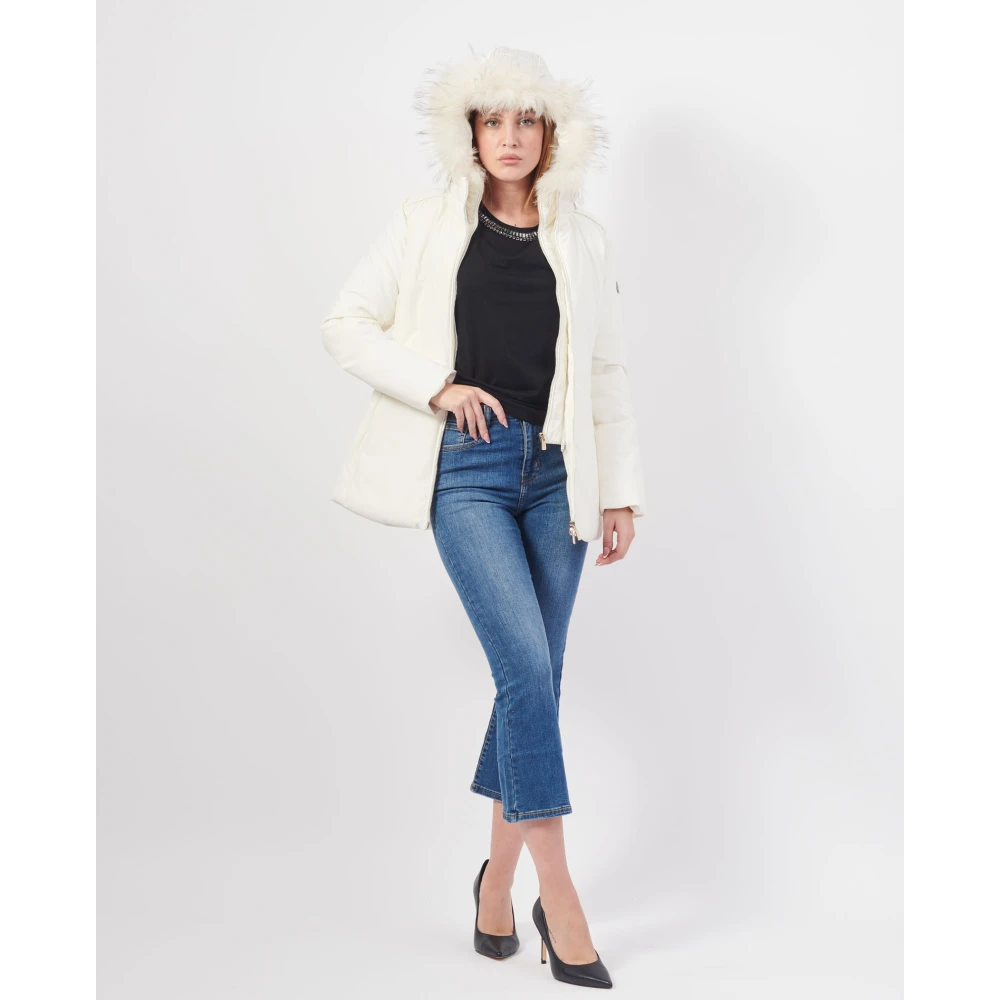 YES ZEE Ivoor Softshell Jas met Bont Capuchon Beige Dames