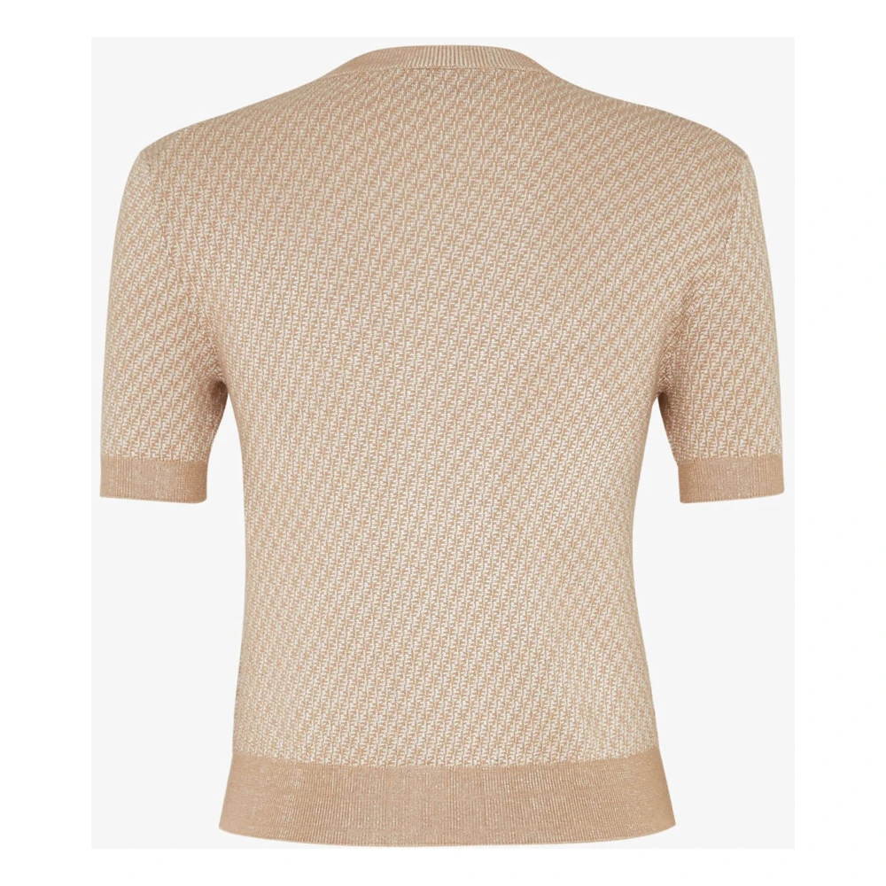 Fendi Iconische Beige Sweater met FF Motief Beige Dames