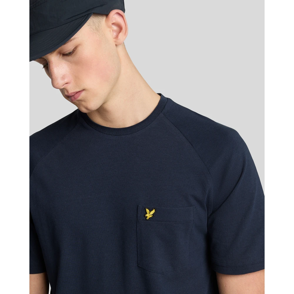Lyle & Scott SS T-shirts Linnen Blend Raglan T-shirt Blue Heren