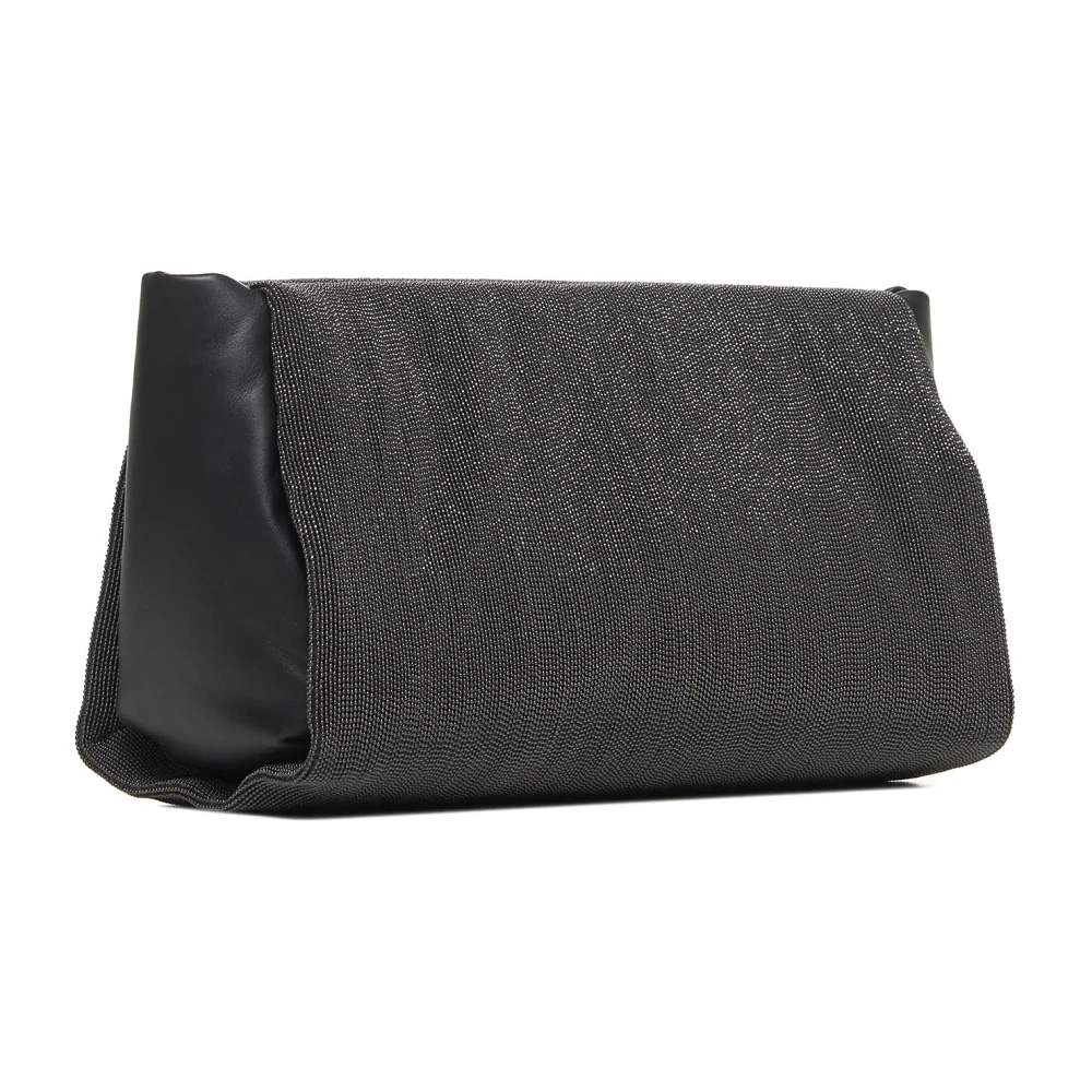 BRUNELLO CUCINELLI Zwarte Precious Clutch Tas Black Dames