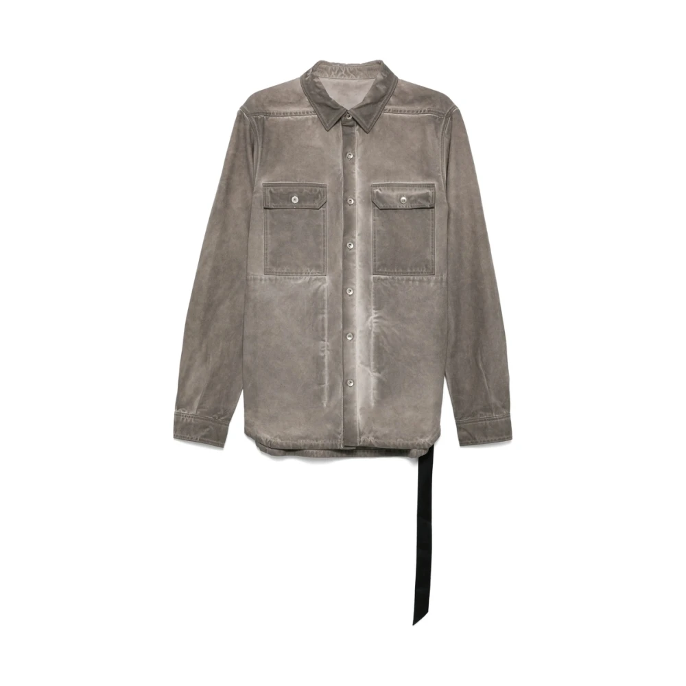 Rick Owens Donkere Schaduw Knoopsluiting Buitenkleding Gray Heren