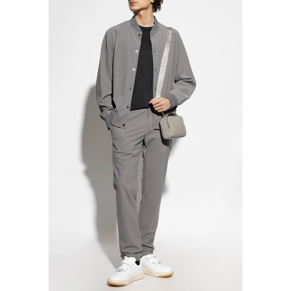 Theory Broek met taps toelopende pijpen Gray Heren