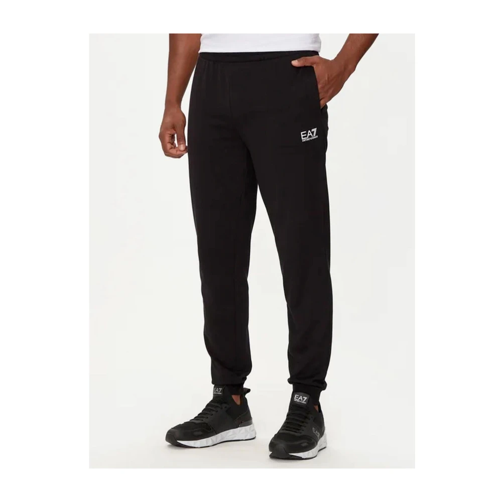 Emporio Armani EA7 Zwart hoodie set met joggers Black Heren